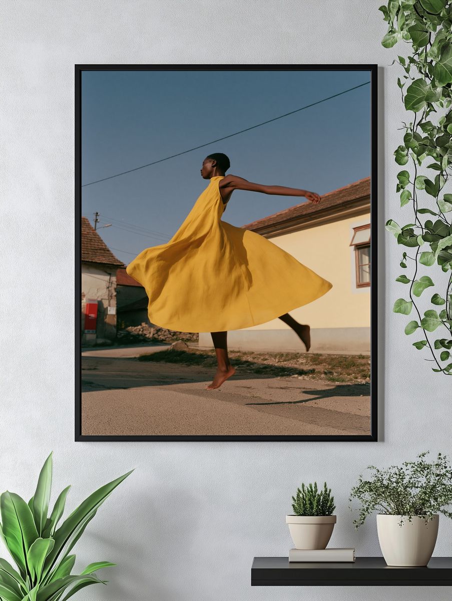 Dancing Figure Photography Poster. — room view 4