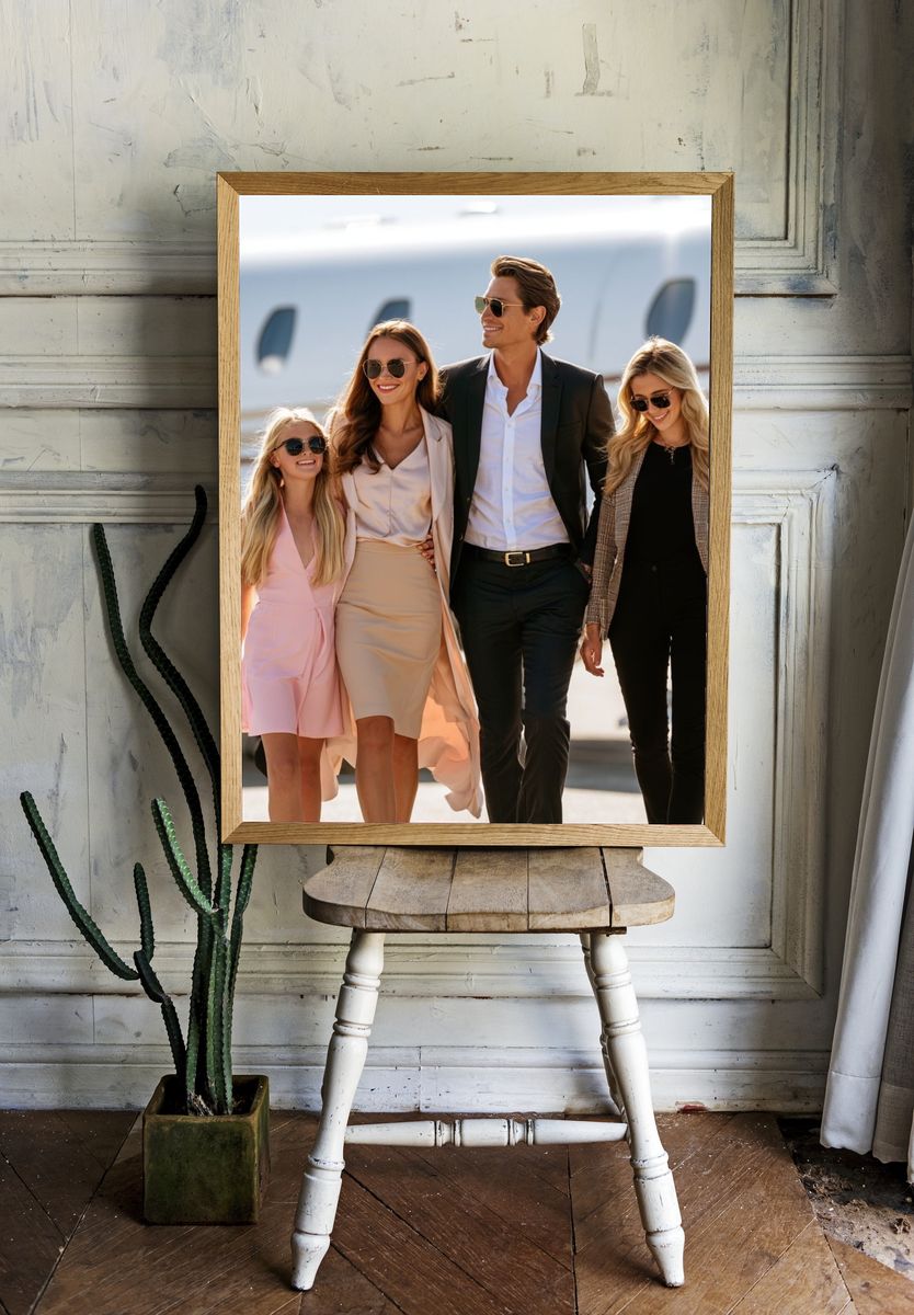 Luxury Jet Set Family Photography Poster. — room view 1