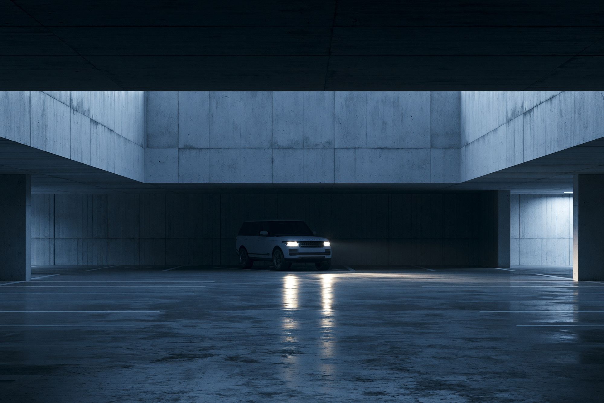 Range Rover Garage Photography Poster. poster — photography art
