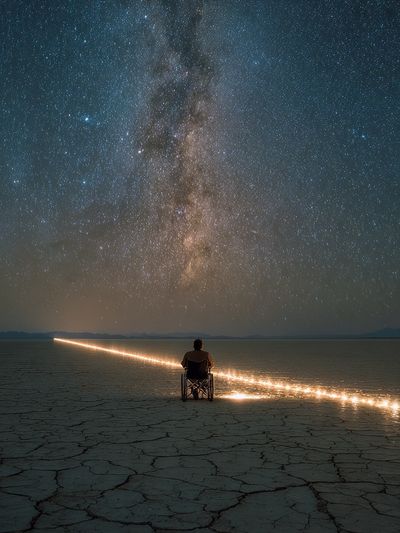 Milky Way Desert Wheelchair Poster. poster print