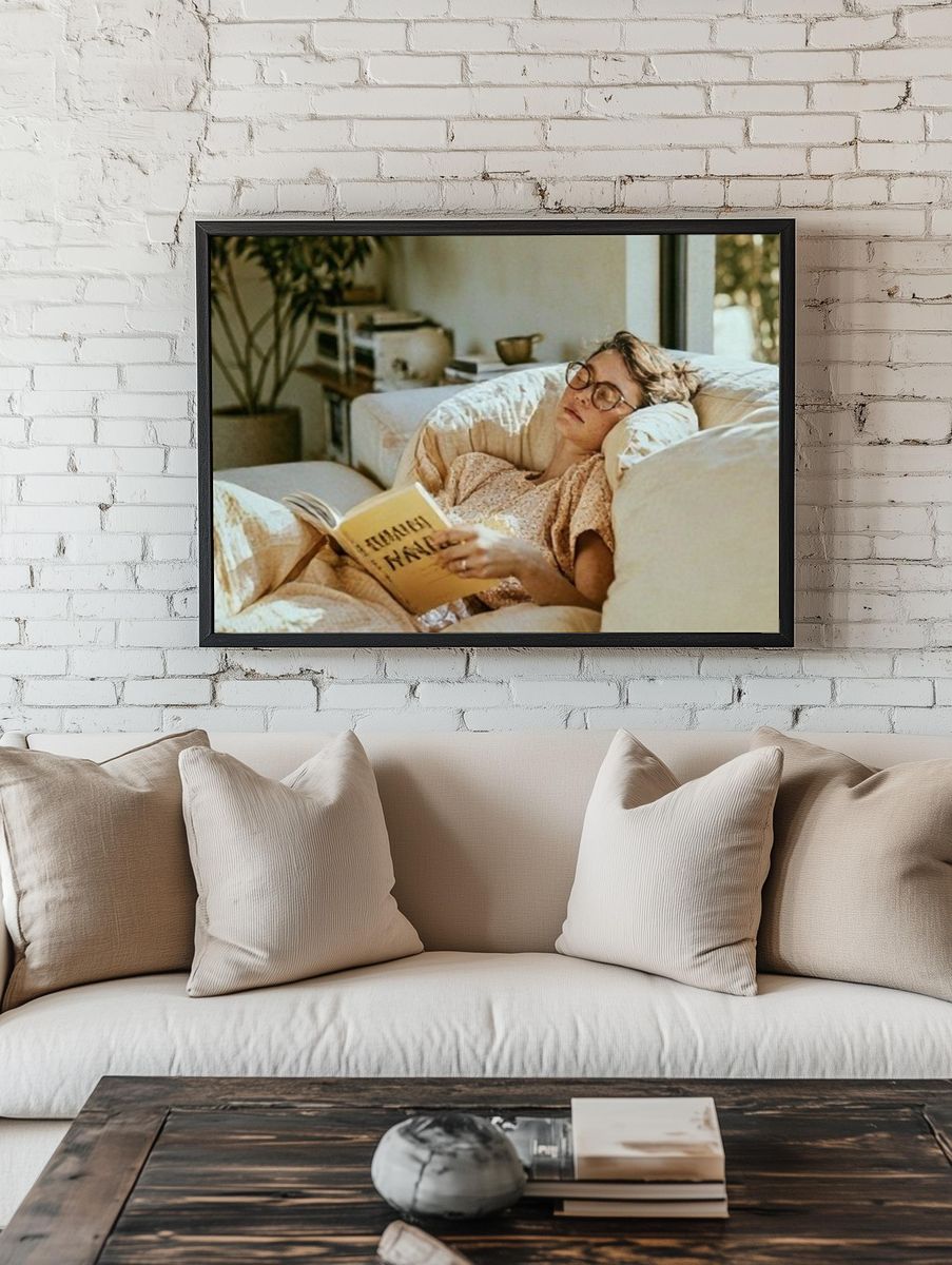 Cozy Reading Moment Photography Poster. room preview