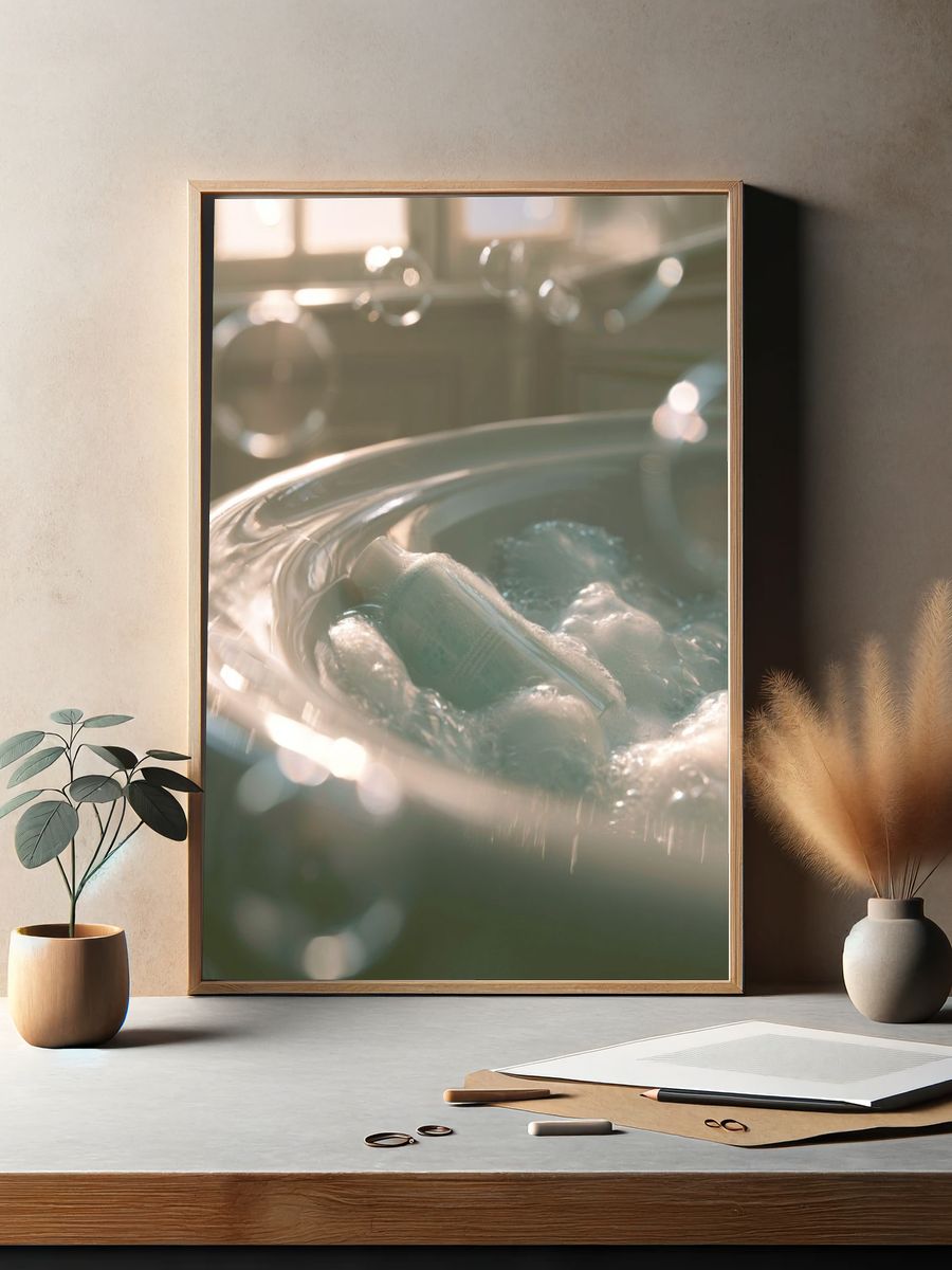 Soaking Bottle Still Life Poster. — room view 2