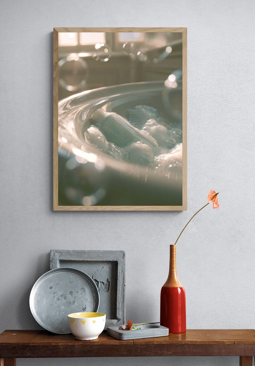 Soaking Bottle Still Life Poster. — room view 3