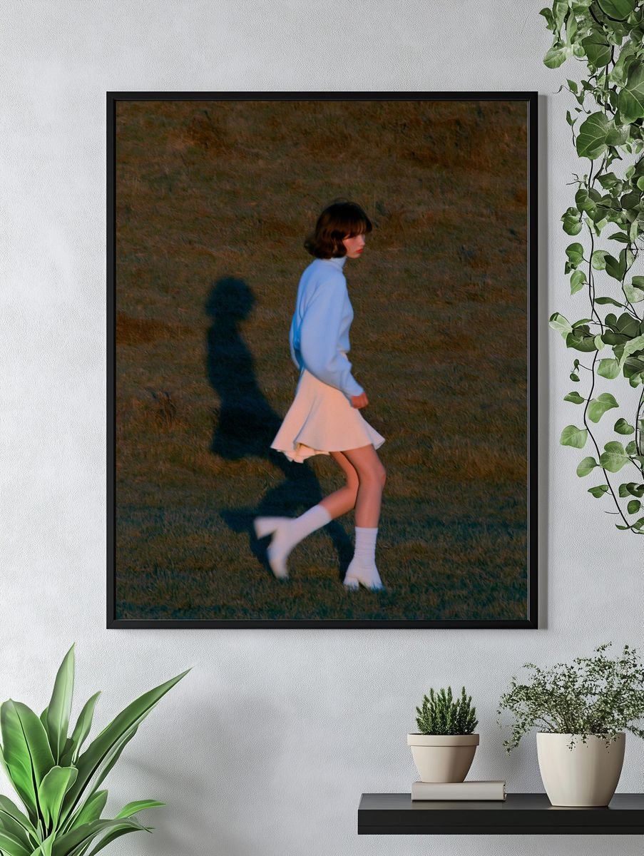 Walking Woman Photography Poster. — room view 4