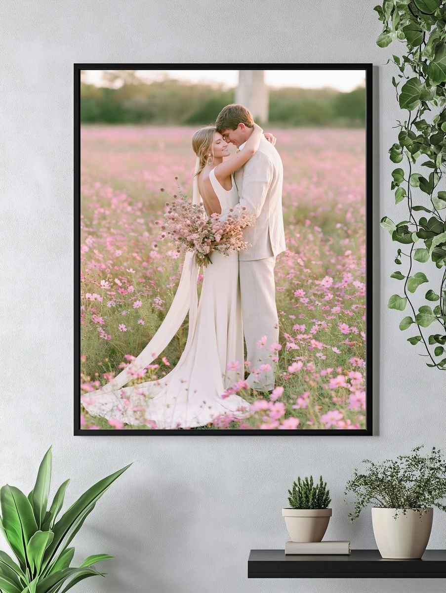 Romantic Wedding Field Photography Poster. — room view 4