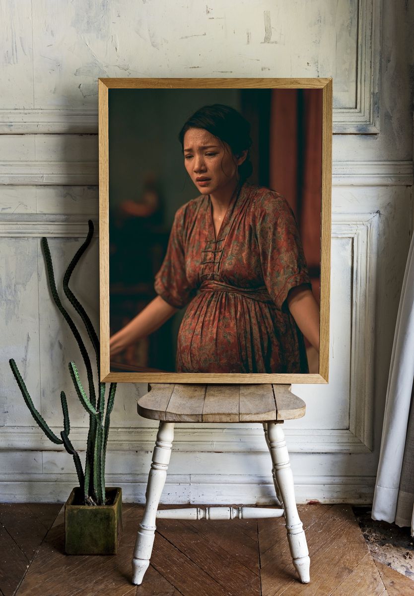 Anxious Woman Portrait Poster. room preview