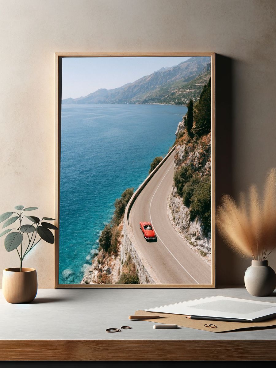 Coastal Road Trip Photography Poster. — room view 2