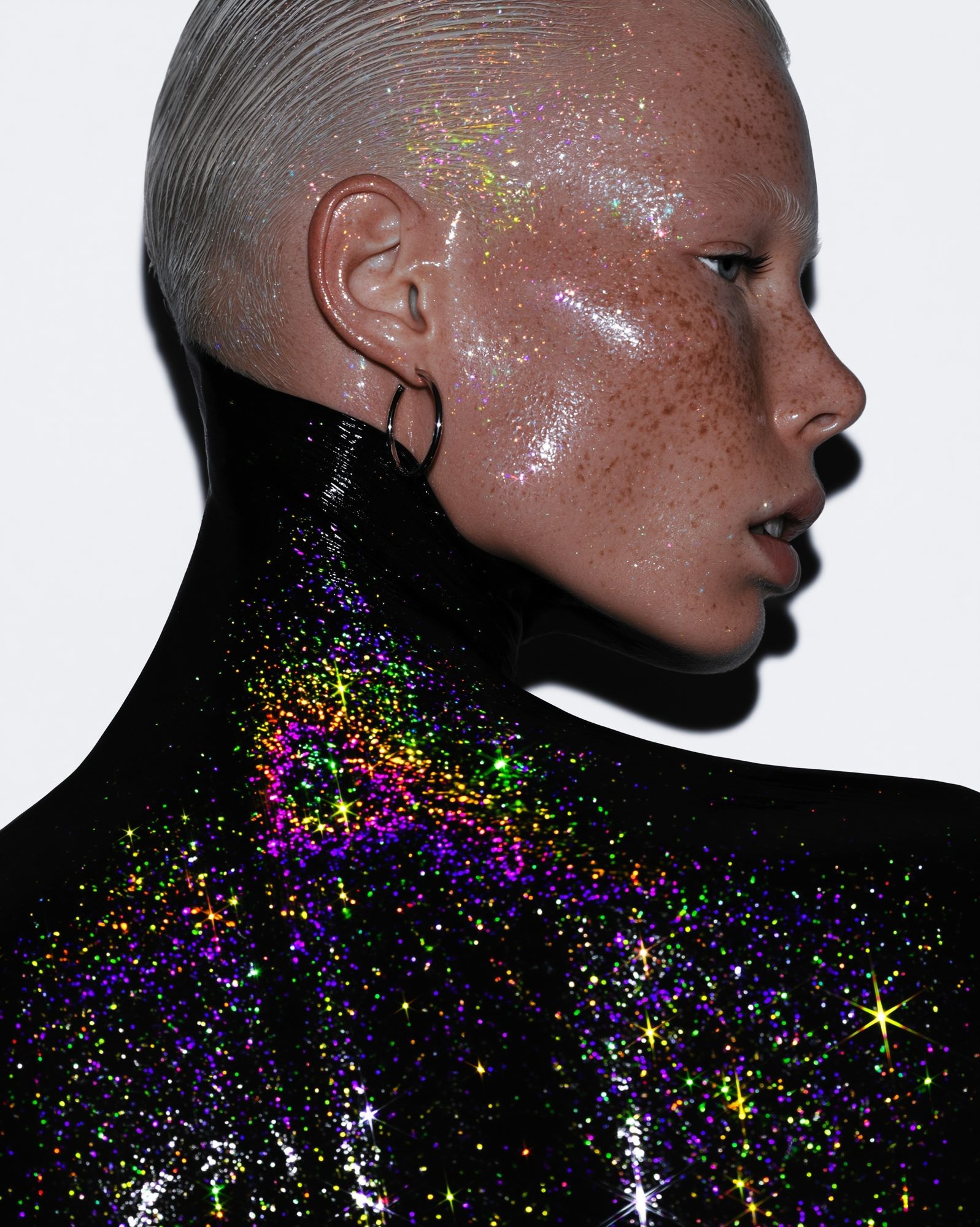 Glitter Portrait Photography Poster. poster — photography art