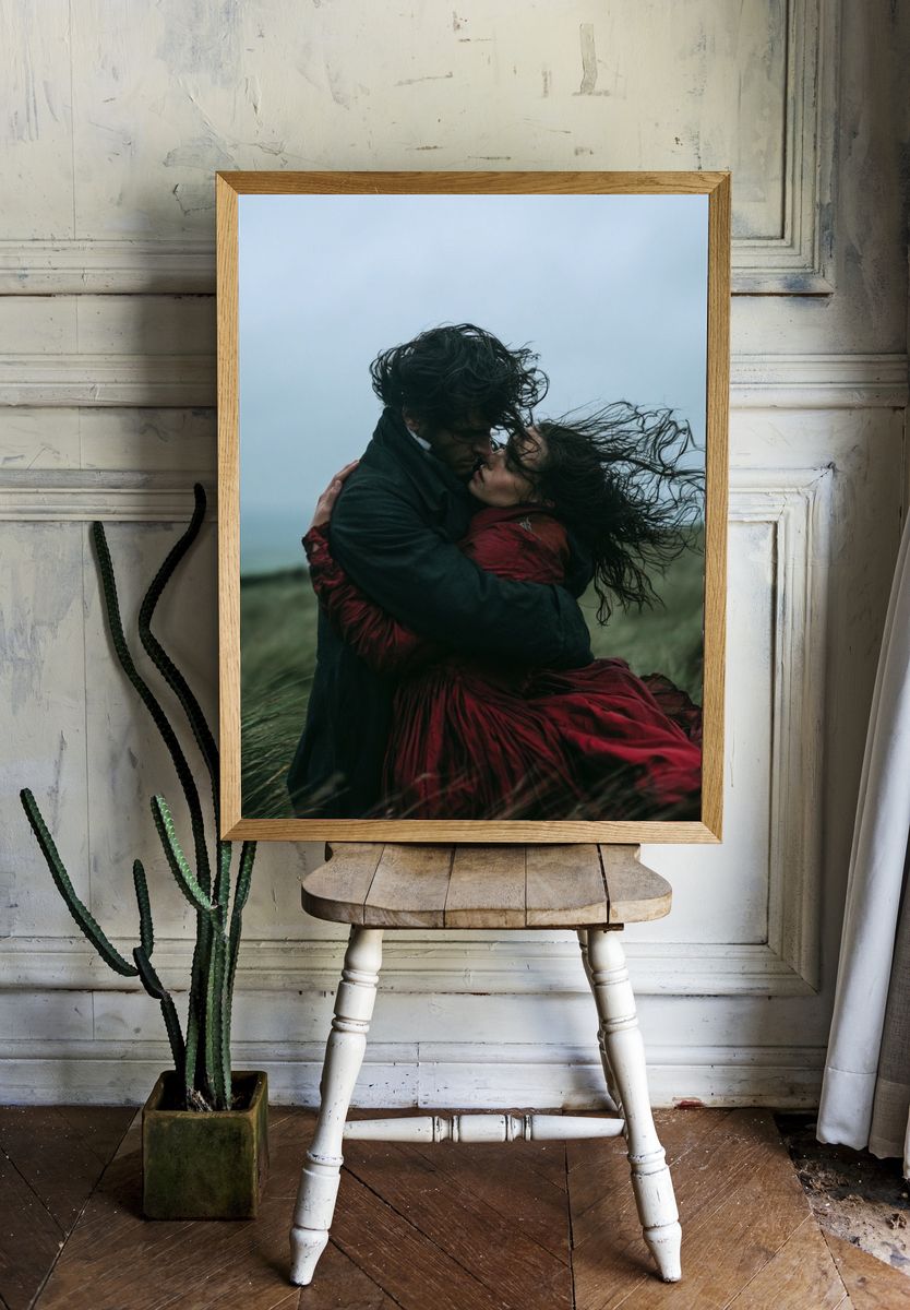 Windblown Lovers Photography Poster. — room view 1