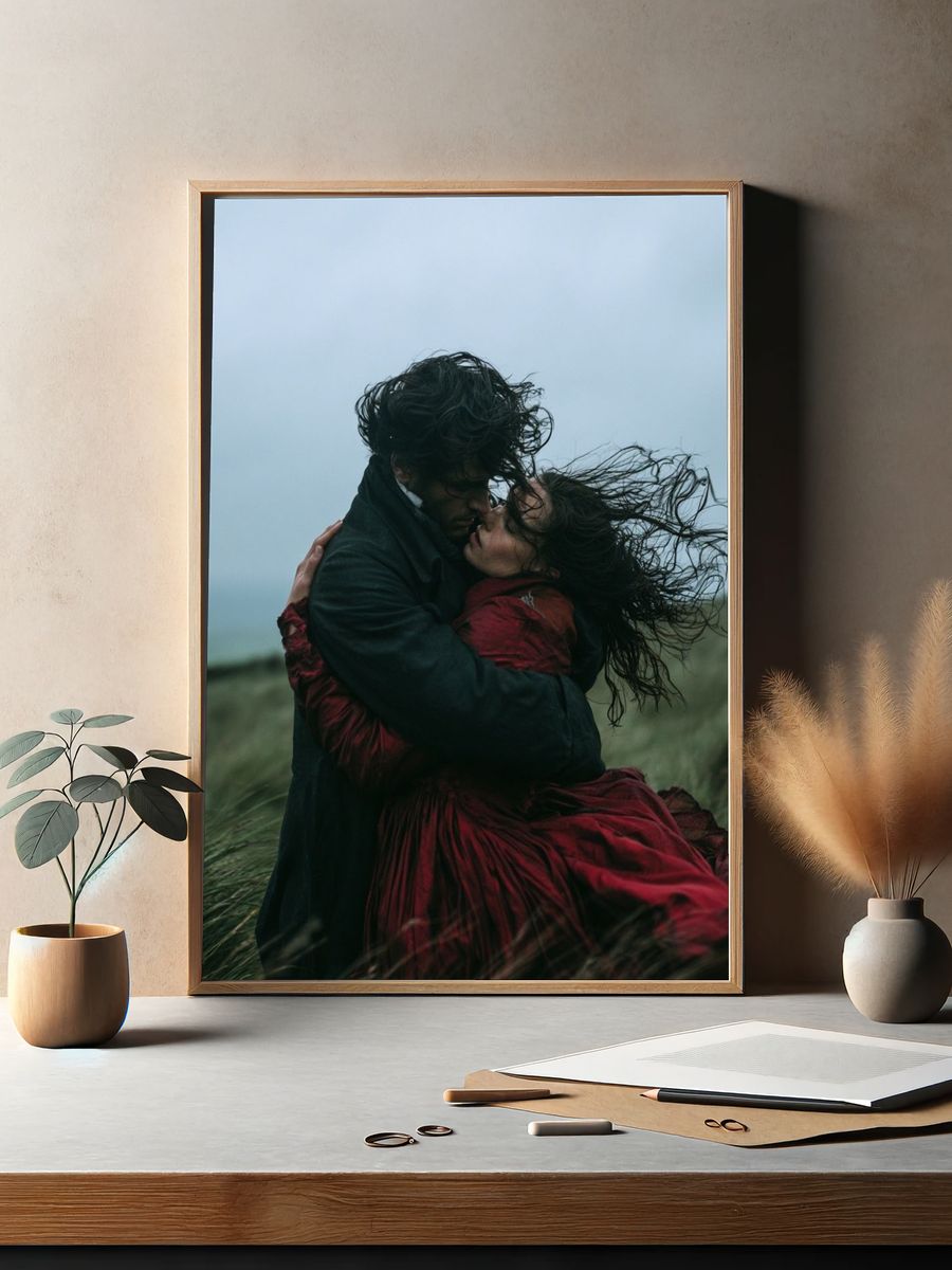 Windblown Lovers Photography Poster. — room view 2