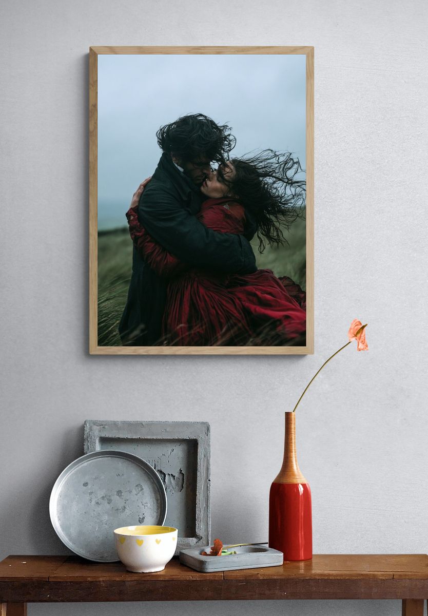 Windblown Lovers Photography Poster. — room view 3