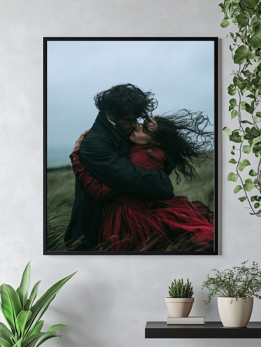 Windblown Lovers Photography Poster. — room view 4