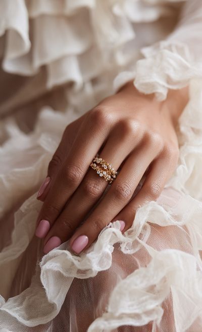 Elegant Hand with Floral Ring Poster.