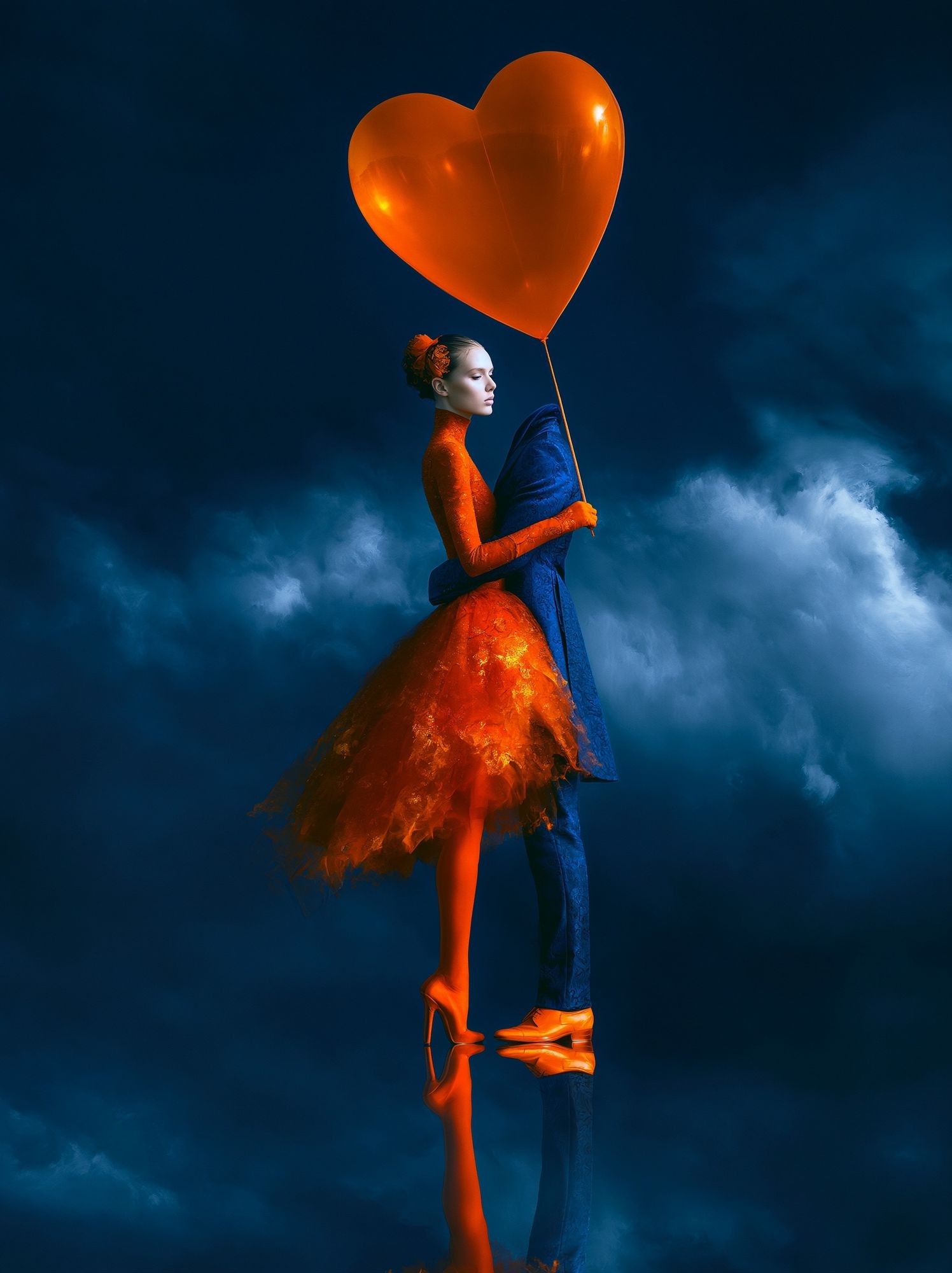 Surreal Fashion Heart Balloon Print. poster detail