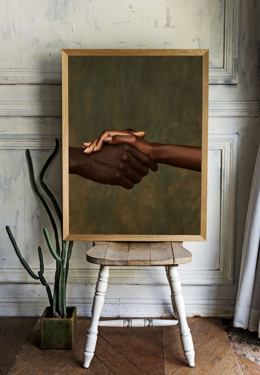 Hands of Unity Photography Poster. — room view 1