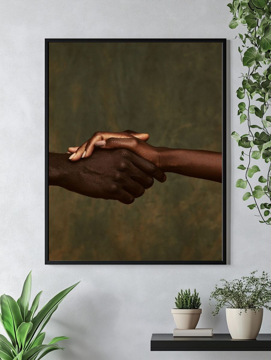 Hands of Unity Photography Poster. — room view 4