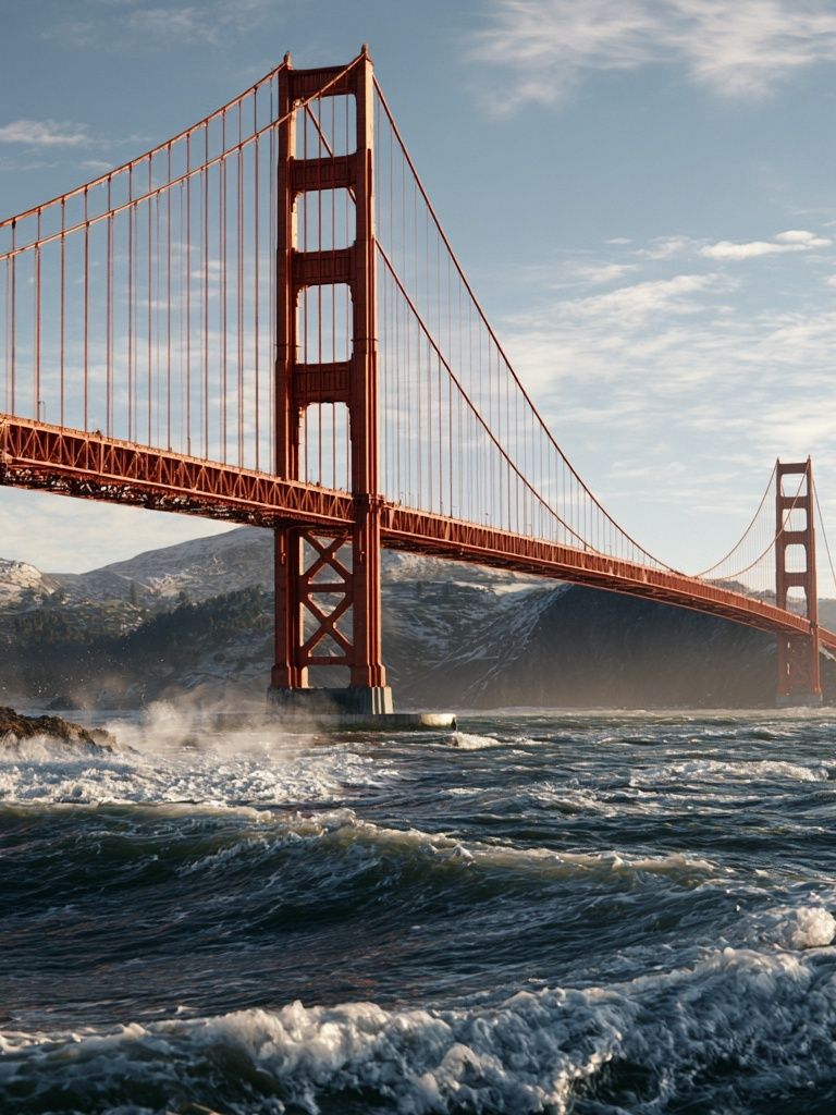Golden Gate Bridge Landscape Print. poster detail