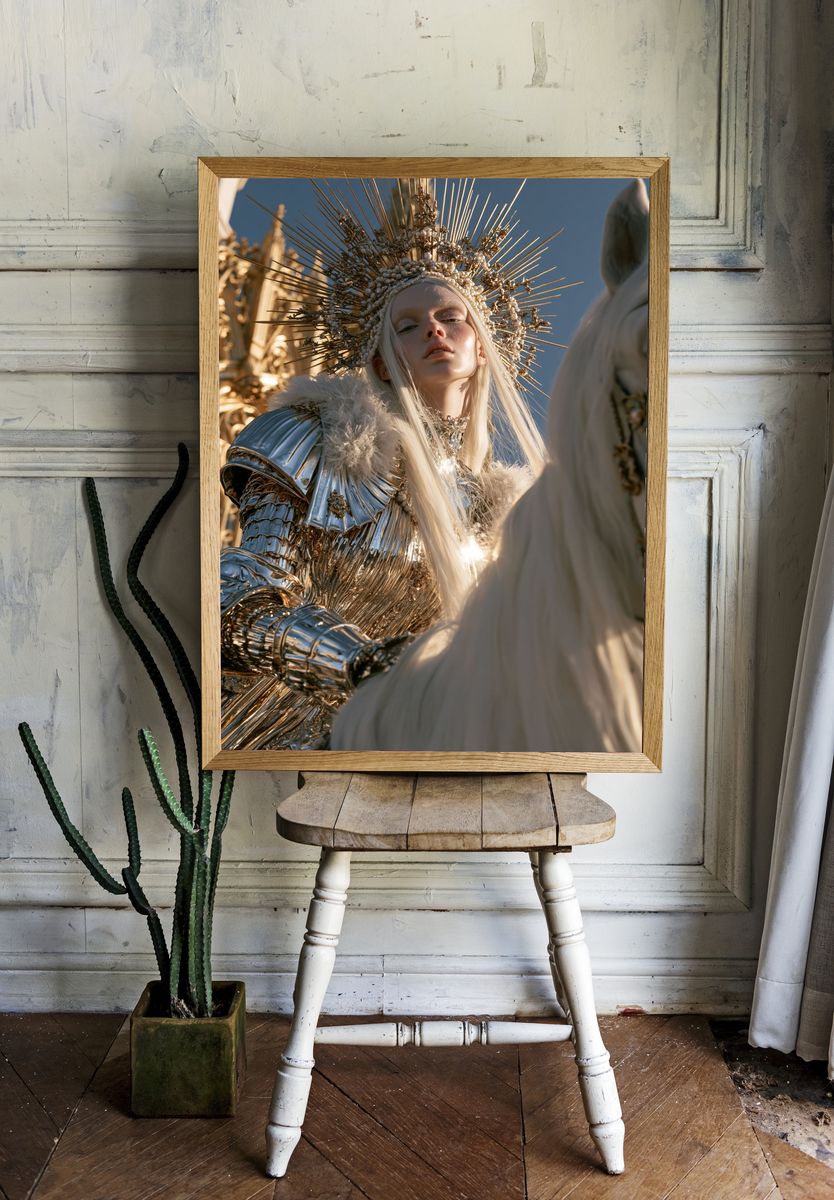 Gilded Halo Portrait Print. — room view 1