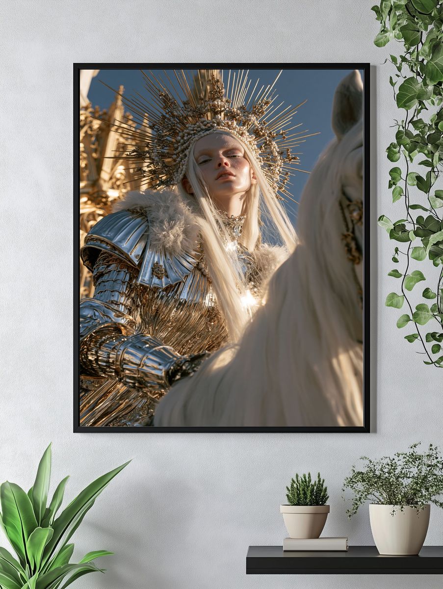 Gilded Halo Portrait Print. — room view 4