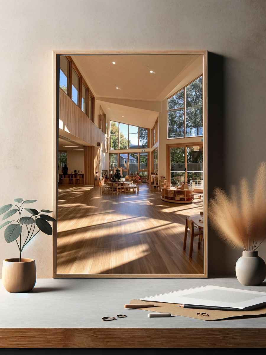 Sunlit Modern Interior Photography Poster. — room view 2