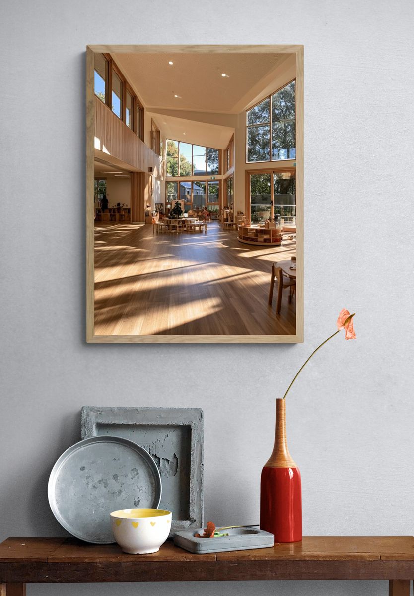 Sunlit Modern Interior Photography Poster. — room view 3