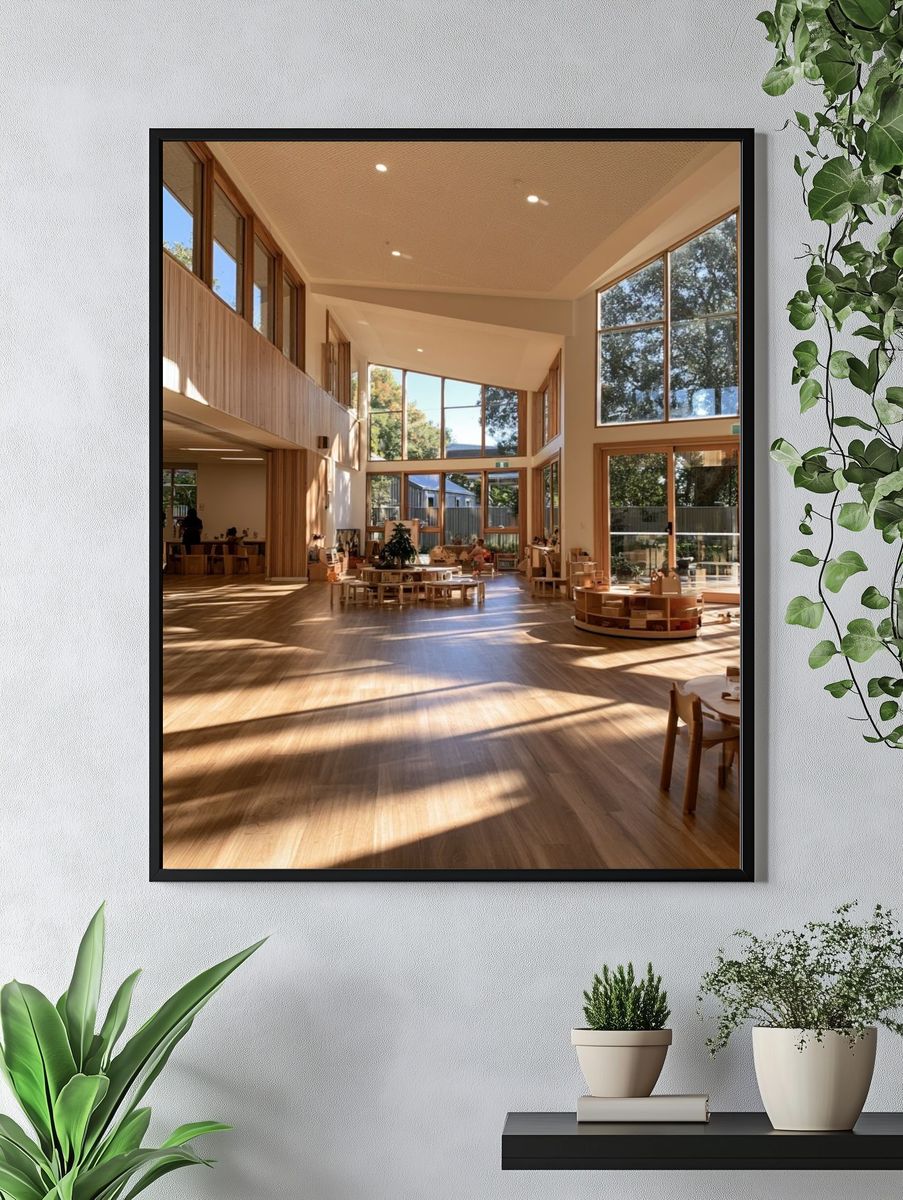 Sunlit Modern Interior Photography Poster. — room view 4