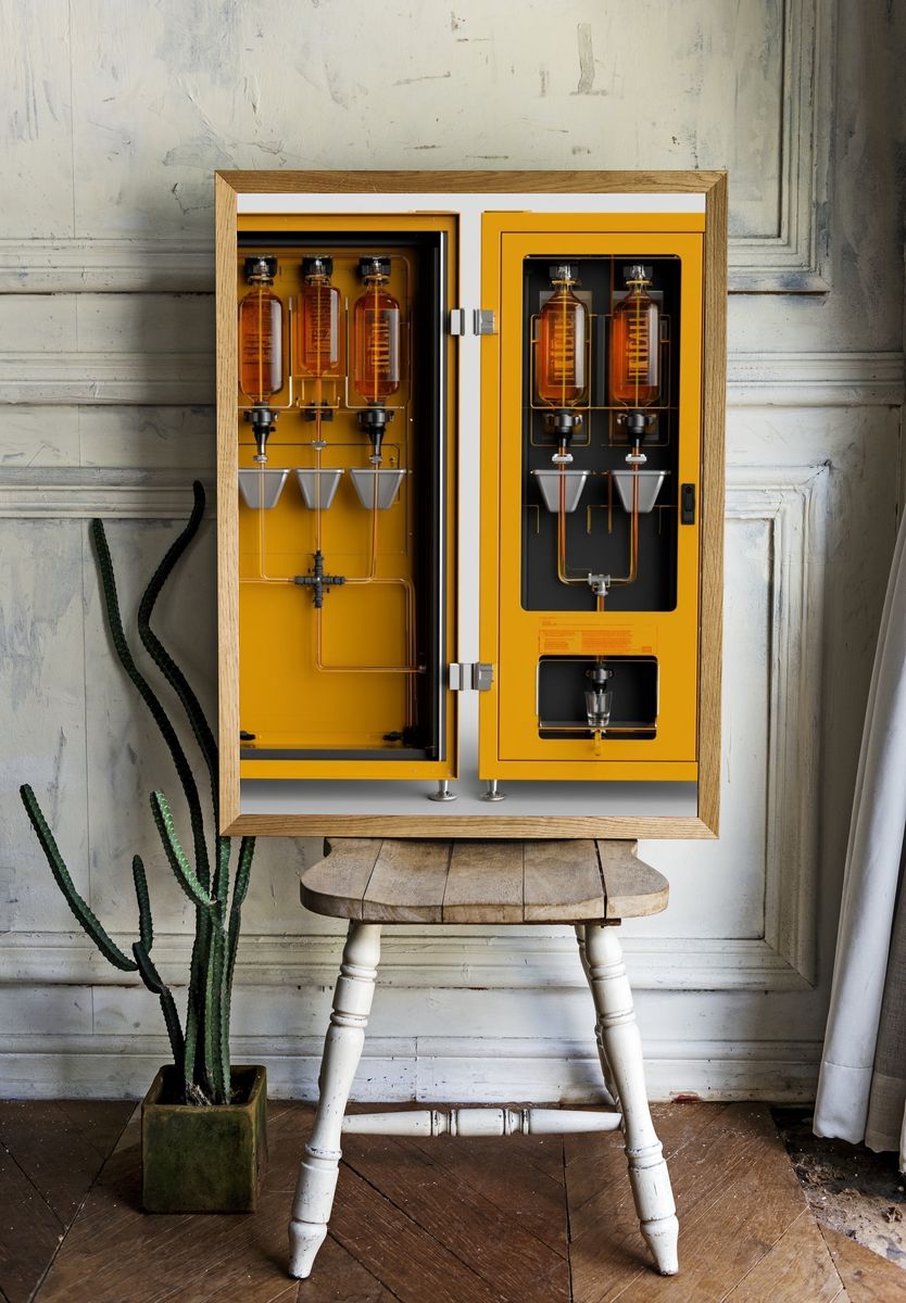 Industrial Coffee Machine Photography Poster. room preview