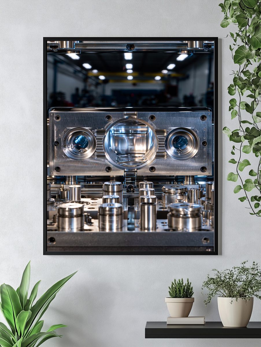 Industrial Machine Detail Photography Poster. — room view 4