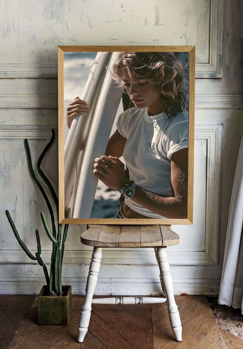 Surfer Portrait Photography Poster. — room view 1