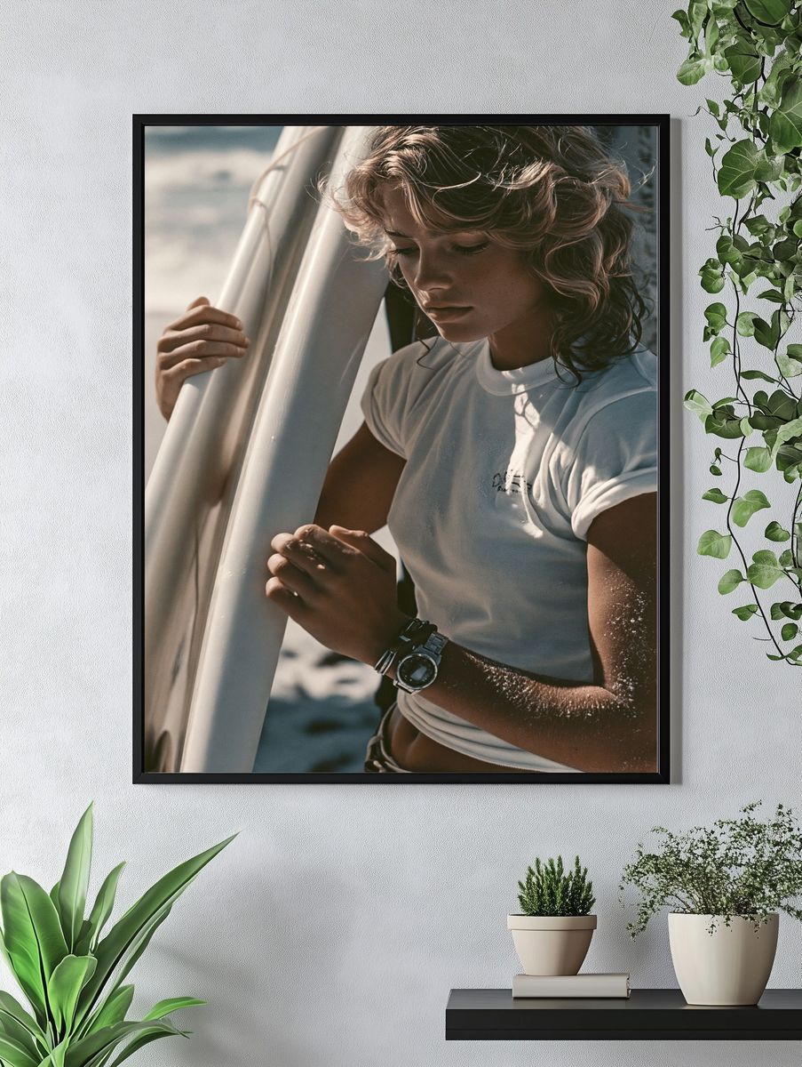 Surfer Portrait Photography Poster. — room view 4
