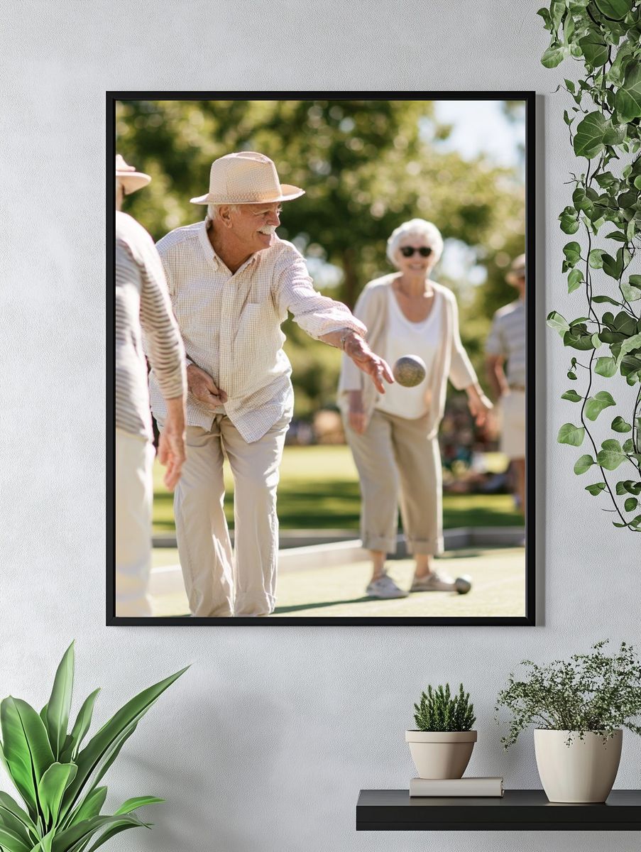 Lawn Bowling Friends Photography Poster. — room view 4