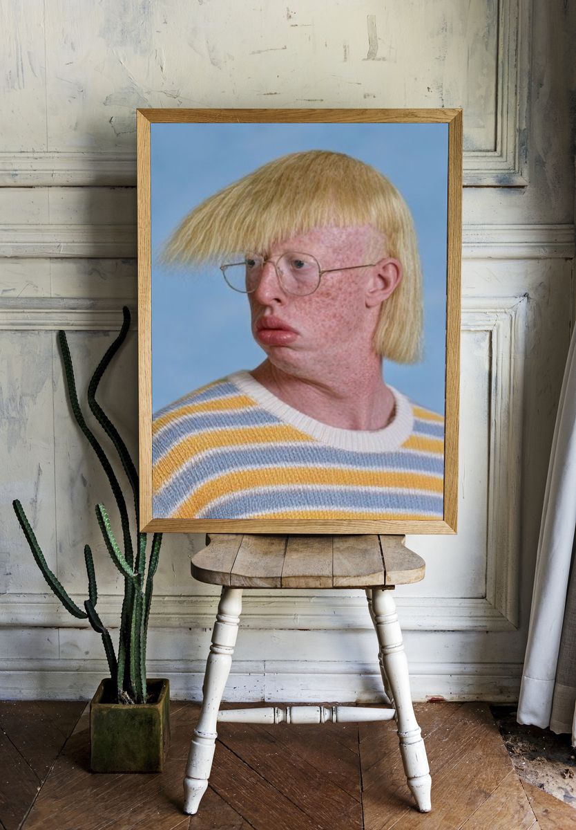 Freckled Portrait Photography Poster. — room view 1