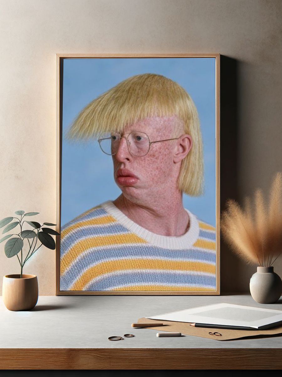 Freckled Portrait Photography Poster. — room view 2