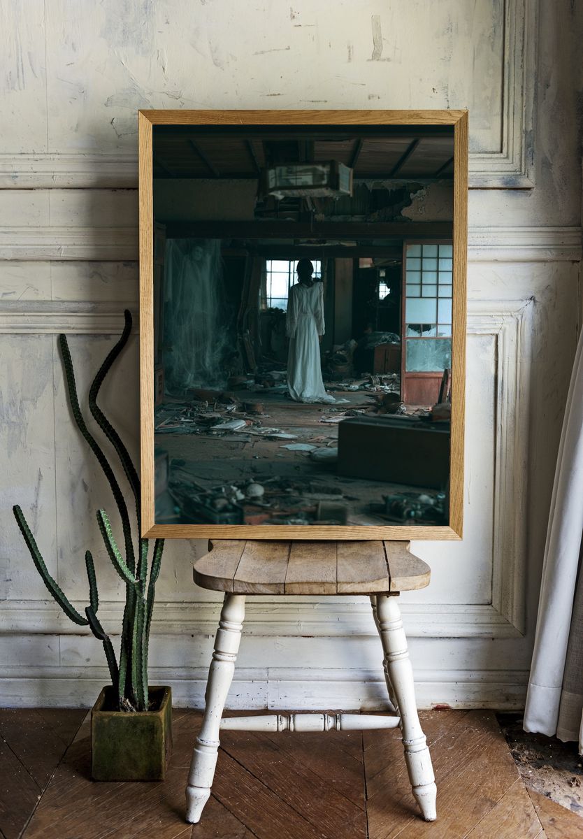 Haunted Abandoned House Photography Poster. — room view 1