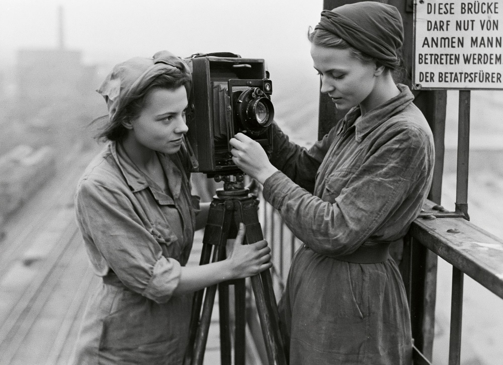 Vintage Women with Camera Poster. poster detail