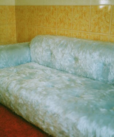 Faux Fur Sofa Interior Photography Poster. poster