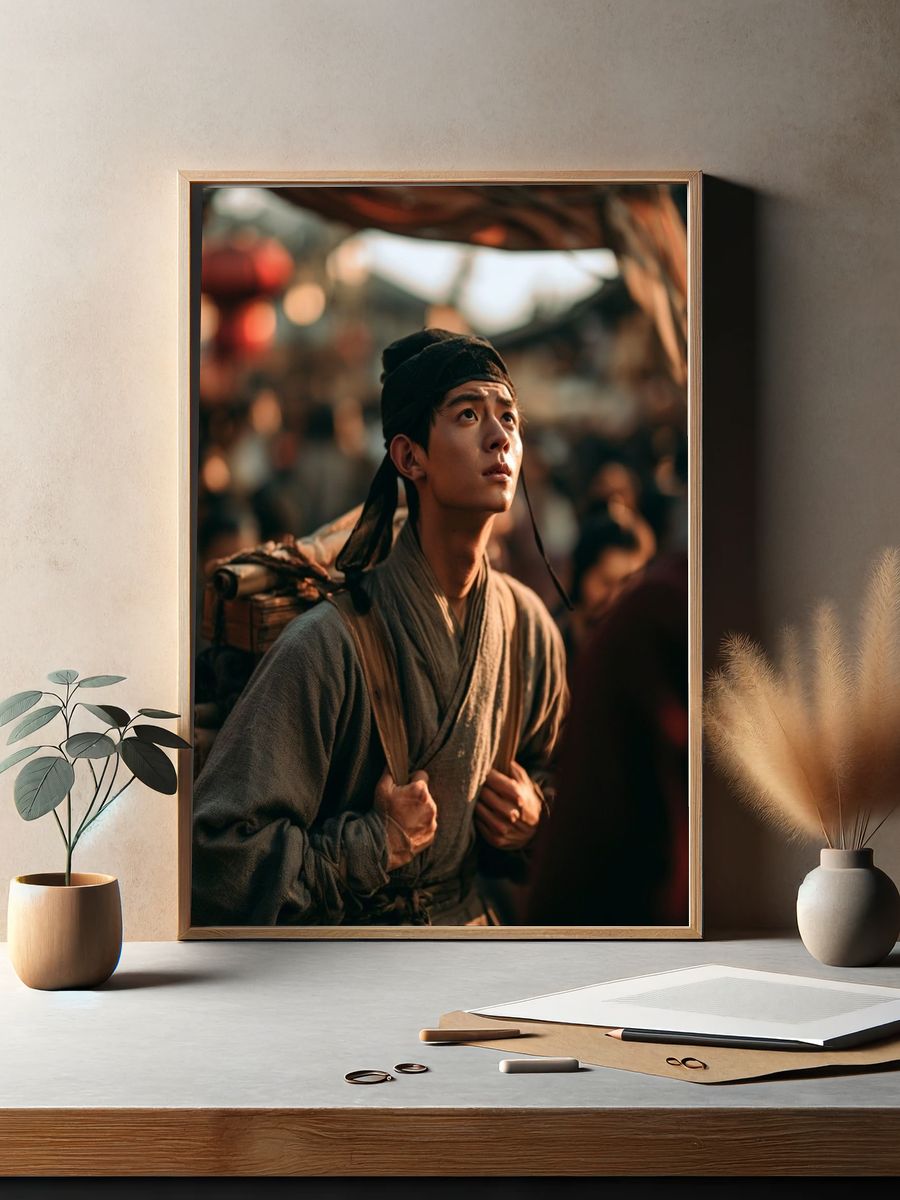 Ancient Traveler Portrait Print. — room view 2