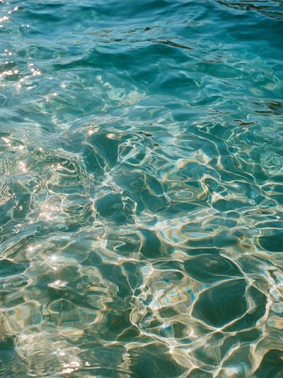 Turquoise Water Ripples Photography Poster. poster