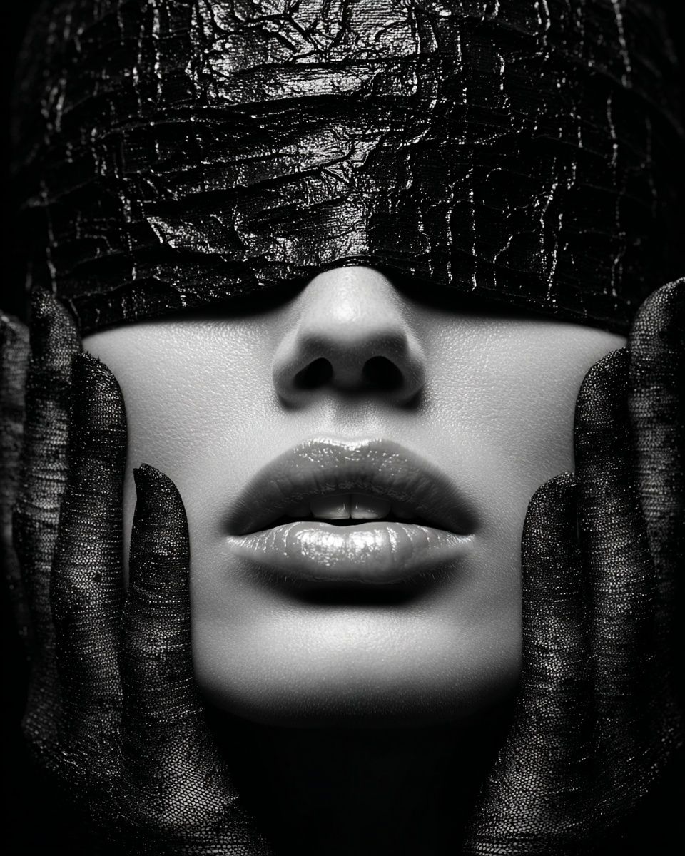 Monochrome Glam Portrait Print. poster — photography art