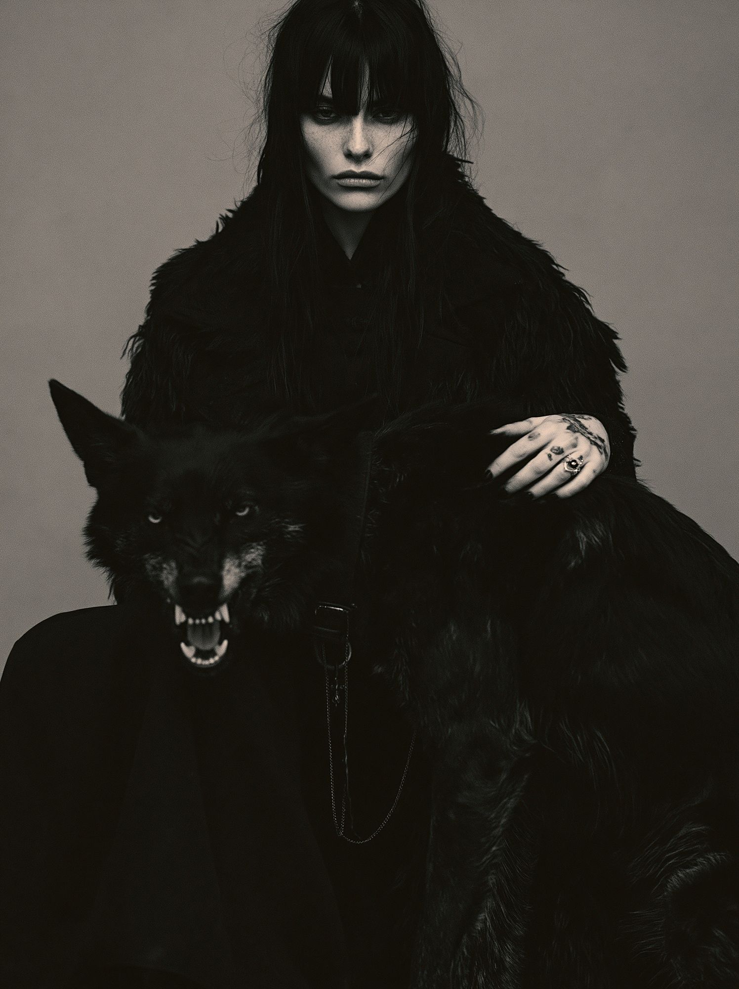 Gothic Wolf Portrait Photography Poster. poster detail