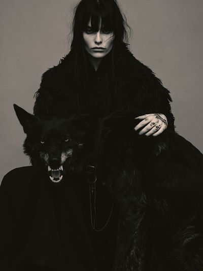 Gothic Wolf Portrait Photography Poster. poster