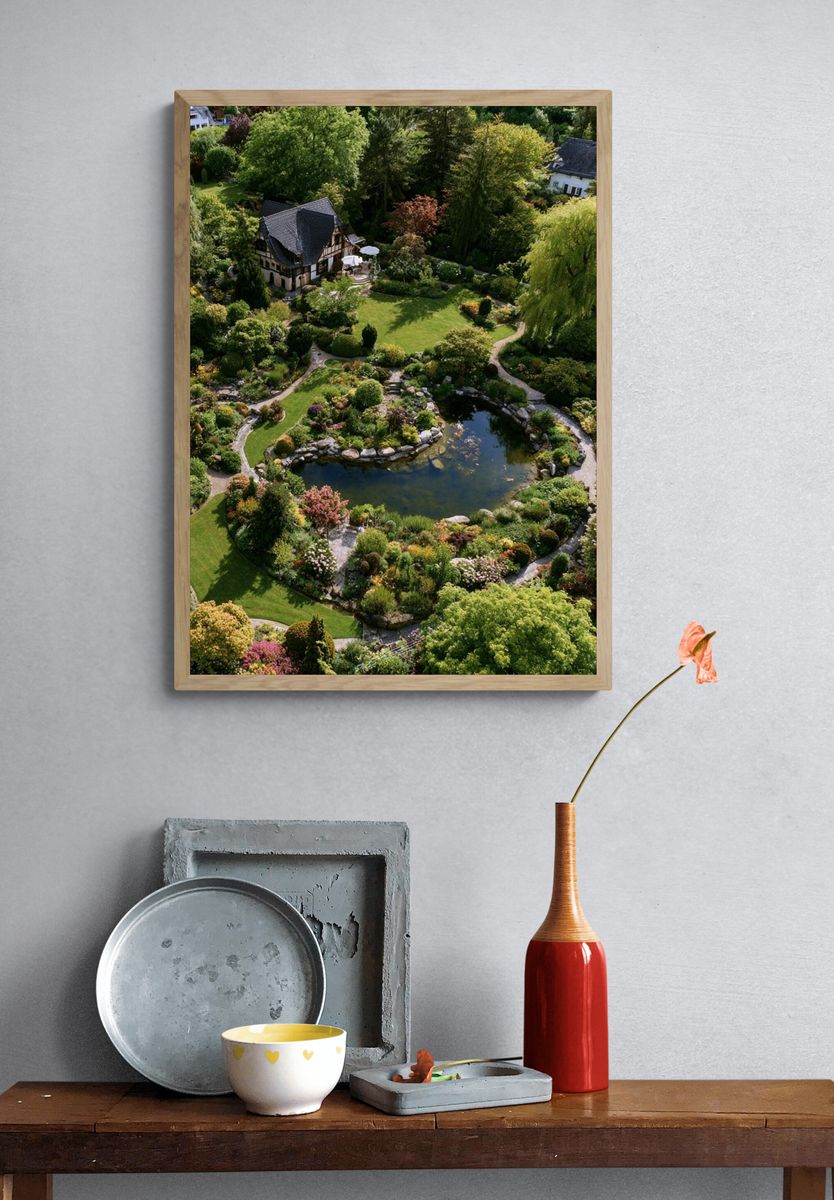 English Garden Estate Photography Poster. — room view 3