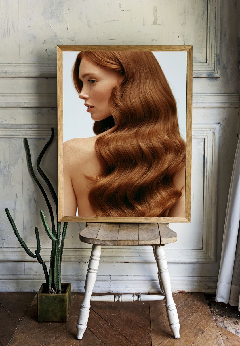 Red Hair Portrait Photography Poster. — room view 1