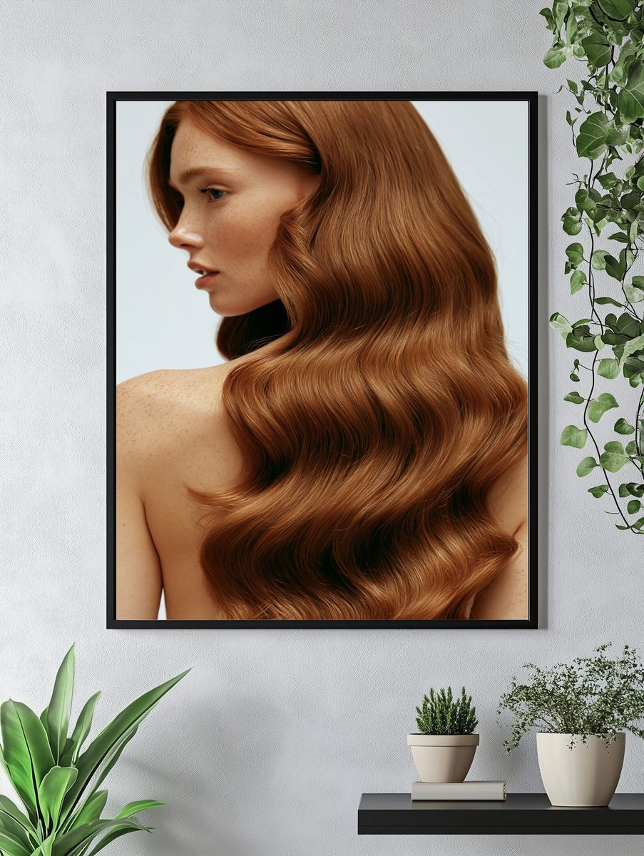 Red Hair Portrait Photography Poster. — room view 4