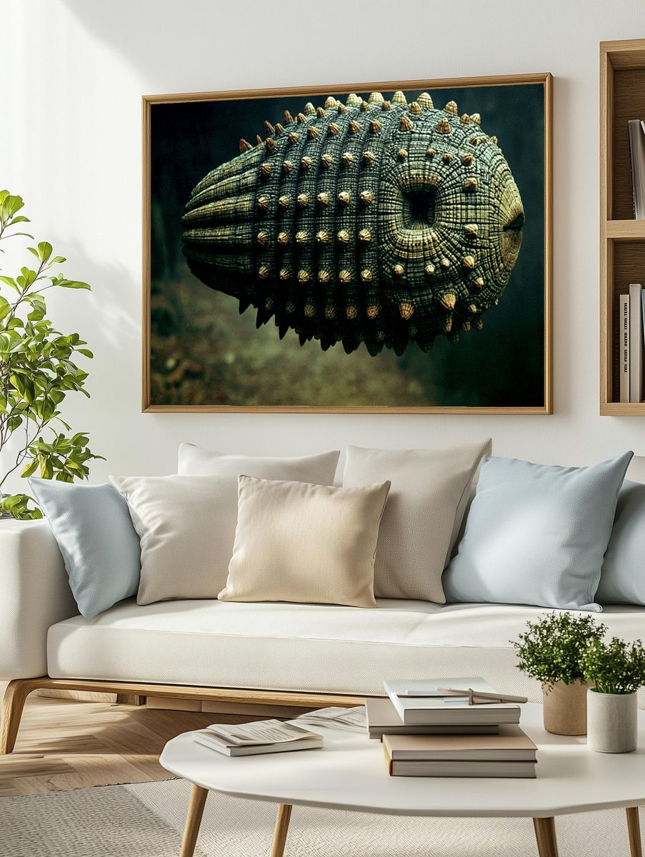Armored Sea Creature Photography Poster. — room view 2