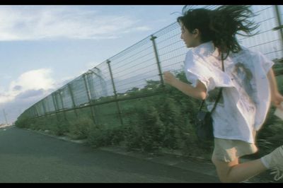 Running Girl Street Photography Poster. poster print