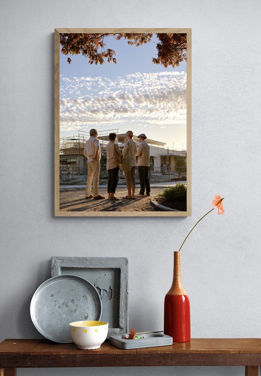 Sunset Home Build Photography Poster. — room view 3