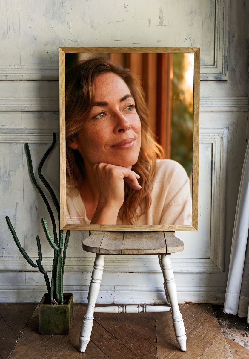 Warm Window Portrait Poster. room preview