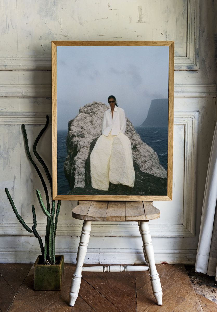 Coastal Fashion Portrait Poster. — room view 1