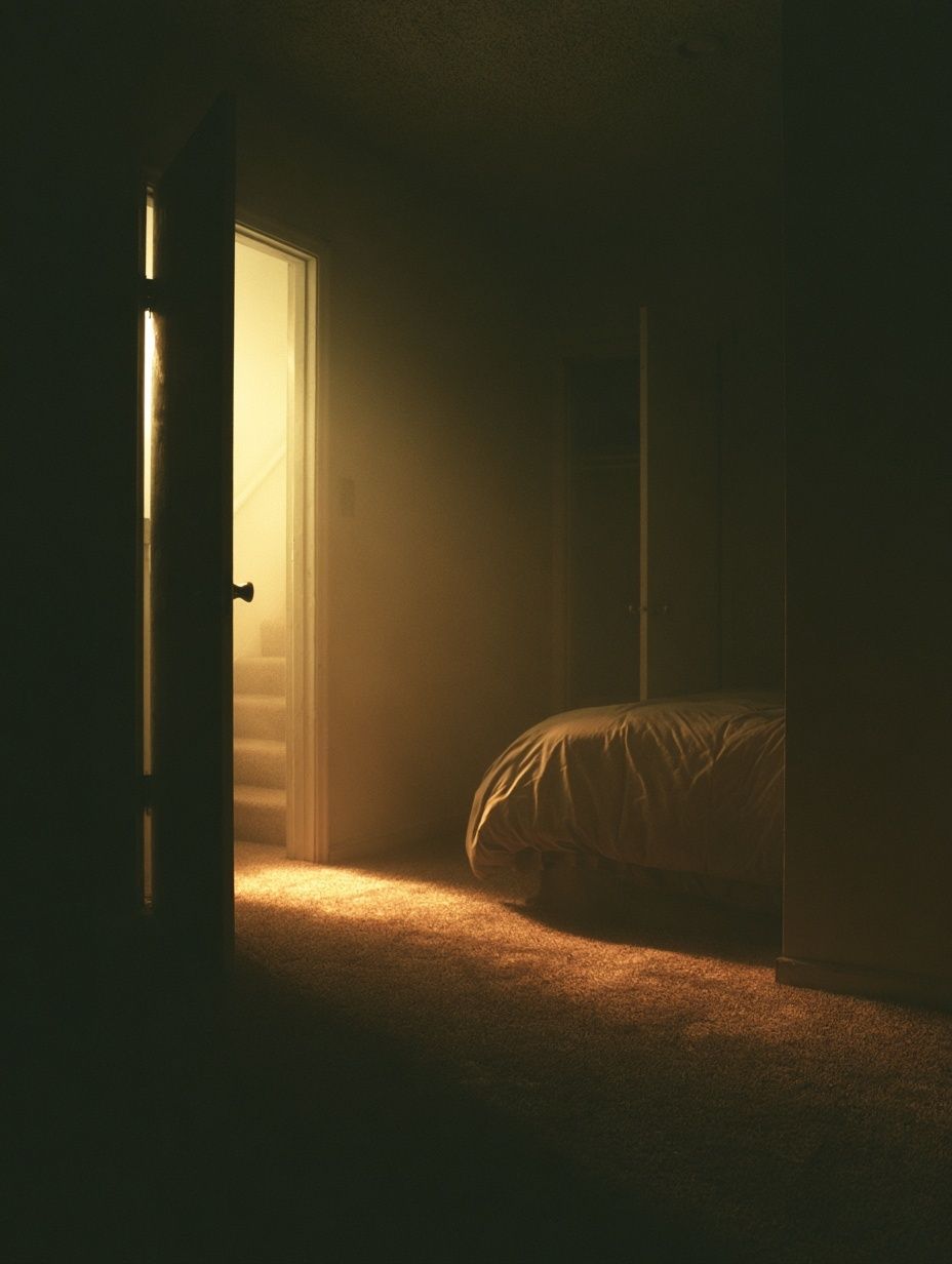 Moody Bedroom Doorway Photography Poster. poster — photography art